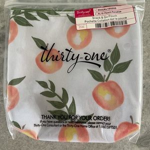 Thirty-One Snack and Go Pouch, Peach Paradise, new